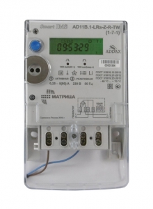 Однофазный счетчик электроэнергии AD11В.1-LRs-Z-R-TW (1-7-1) прямого включения на ток 80А