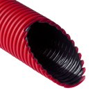 Труба гибкая двустенная для кабельной канализации, цвет красный, в бухте, с протяжкой